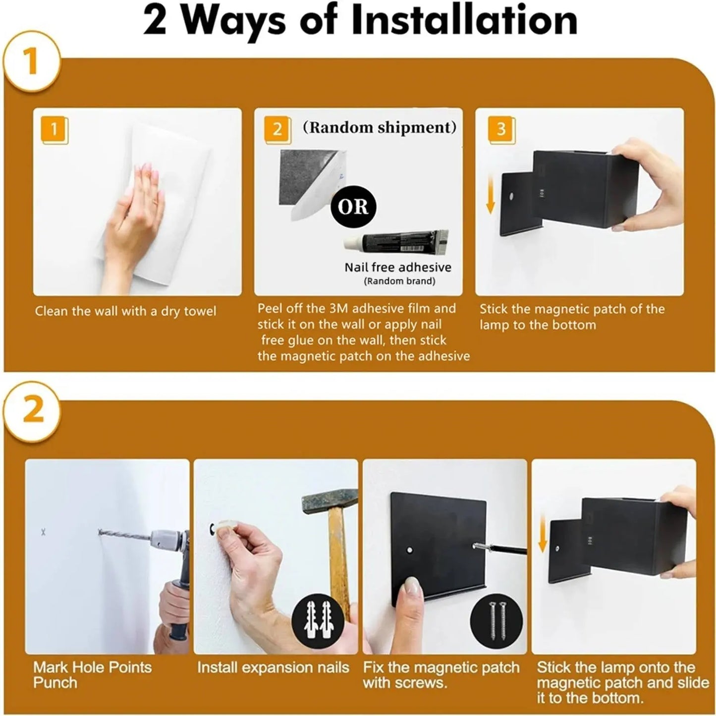 Indoor Motion Sensor Wall Light with Remote