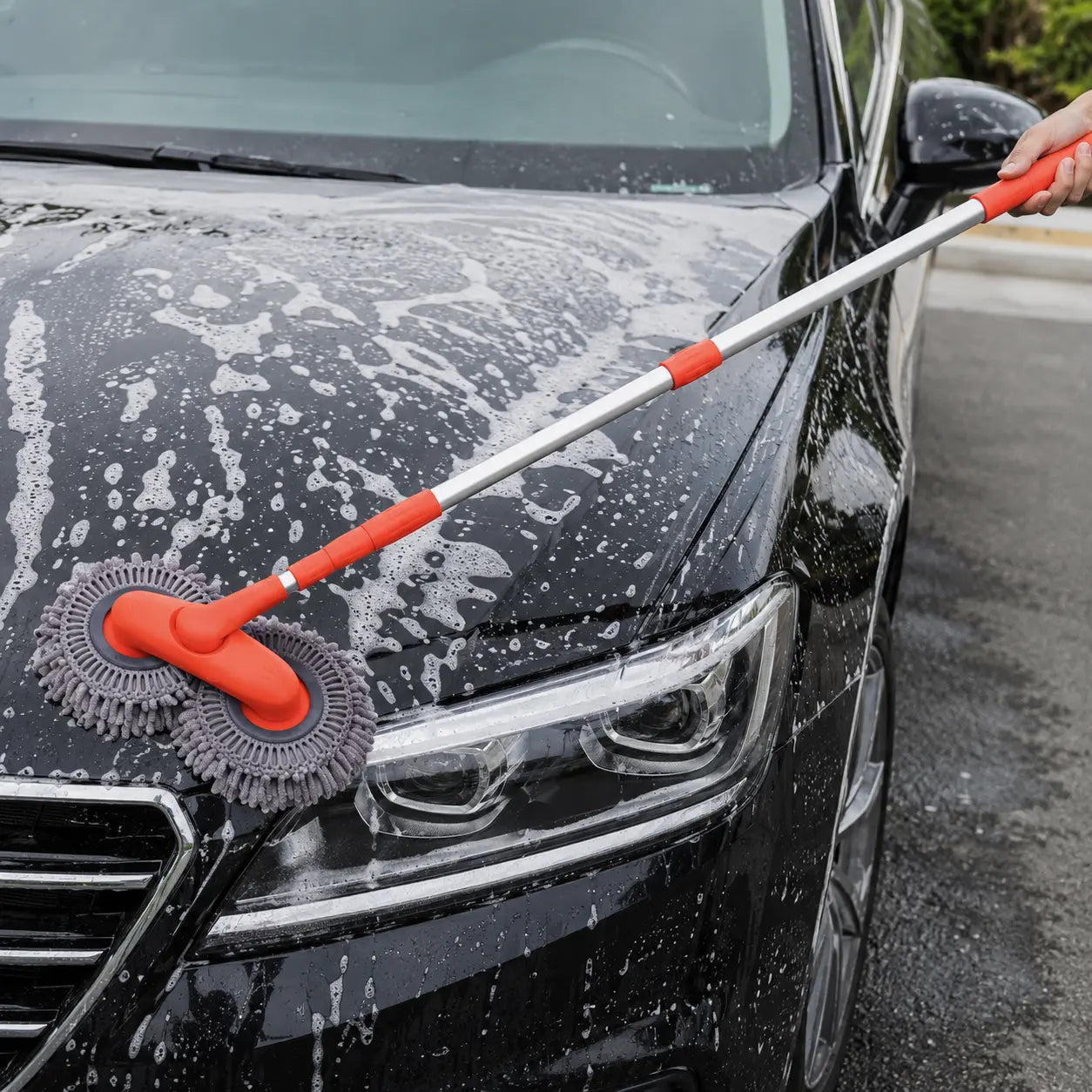 Car Wash Brush with Rotating Head