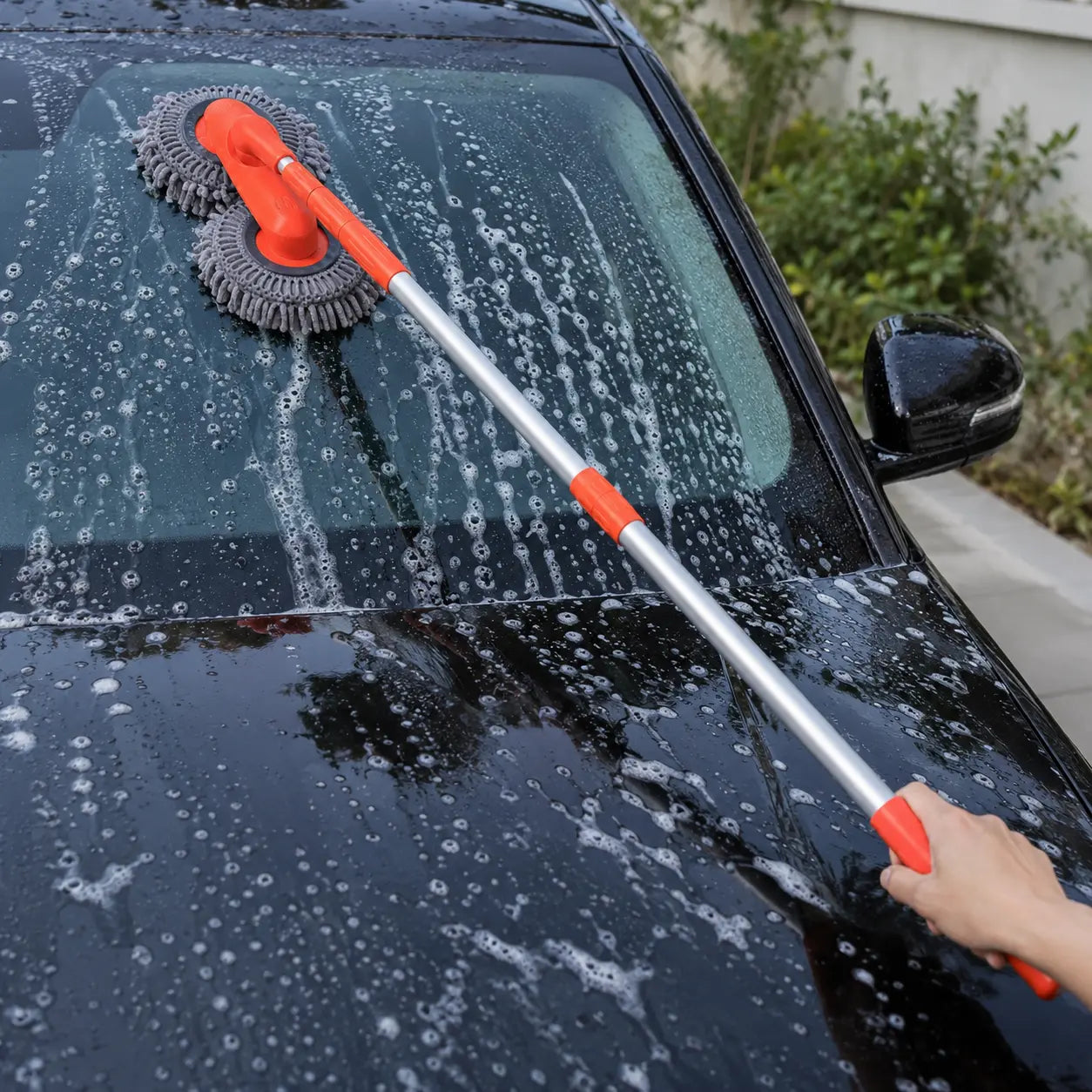 Car Wash Brush with Rotating Head