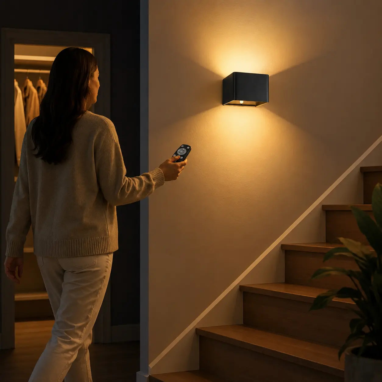 Indoor Motion Sensor Wall Light with Remote