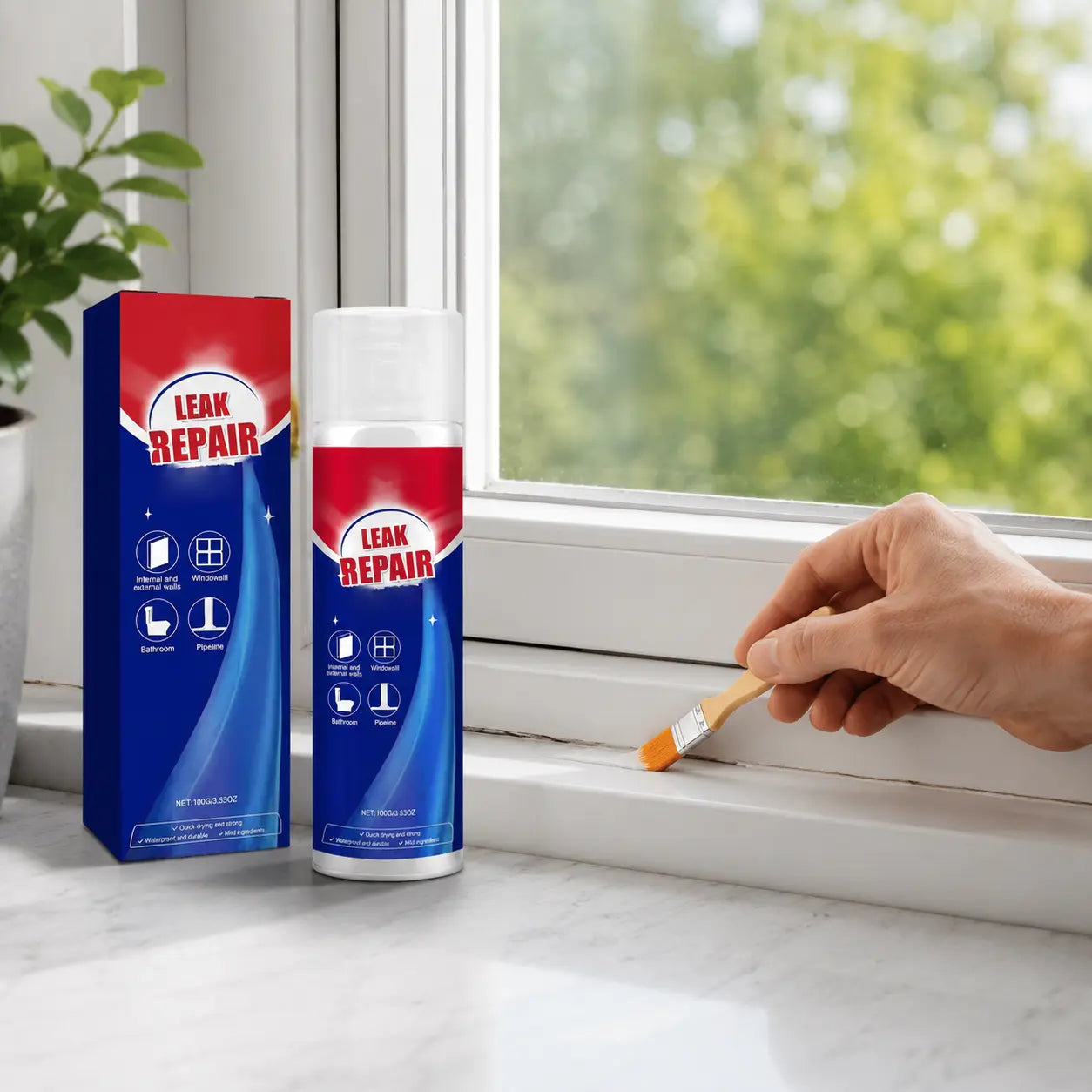 2 Set Leak Repair Waterproof Sealant Spray All Purpose