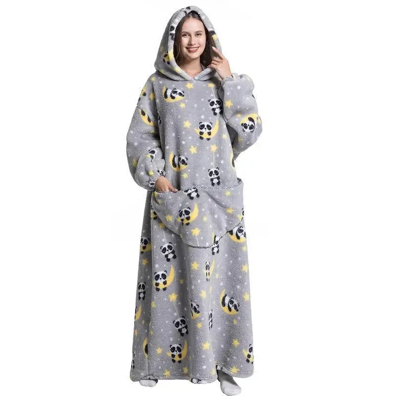 Long Wearable Blanket Hoodie