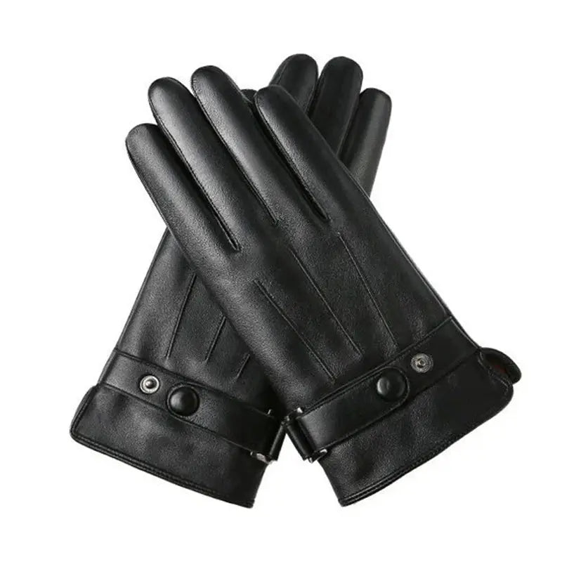 Touch Screen Men's Leather Gloves for Winter